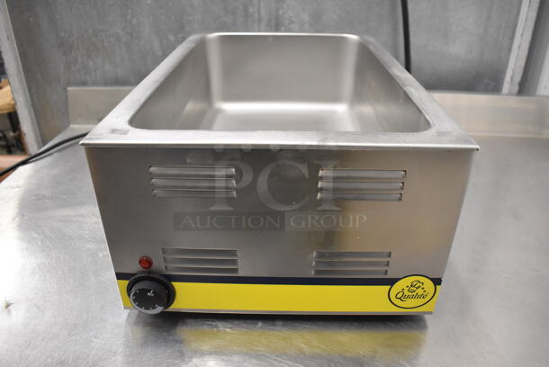Qualite RDFW-1200NP Stainless Steel Commercial Countertop Food Warmer. 120 Volts, 1 Phase. 14.5x23x9. Tested and Working!