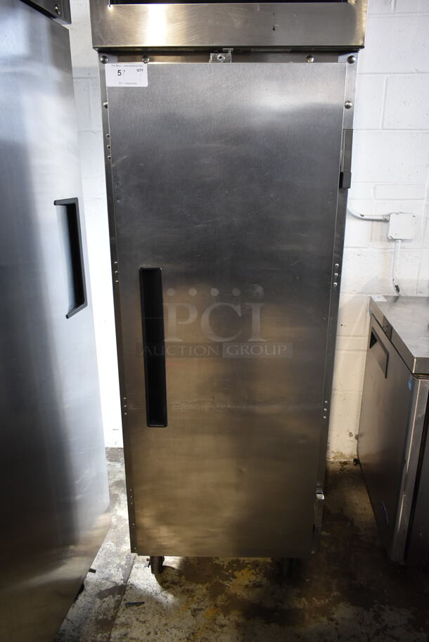 Delfield 6025XL-S Stainless Steel Commercial Single Door Reach In Cooler on Commercial Casters. 115 Volts, 1 Phase. Tested and Working! - Image 3 of 7