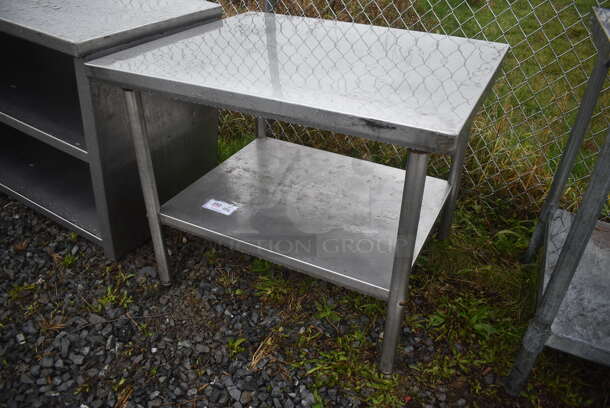 Stainless Steel Table w/ Metal Under Shelf. 36x30x29 - Image 2 of 4