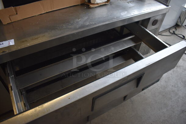 2011 True TRCB-52 Stainless Steel Commercial 2 Drawer Chef Base on Commercial Casters. 115 Volts, 1 Phase. 52x32.5x25.5. Tested and Working! - Image 4 of 5