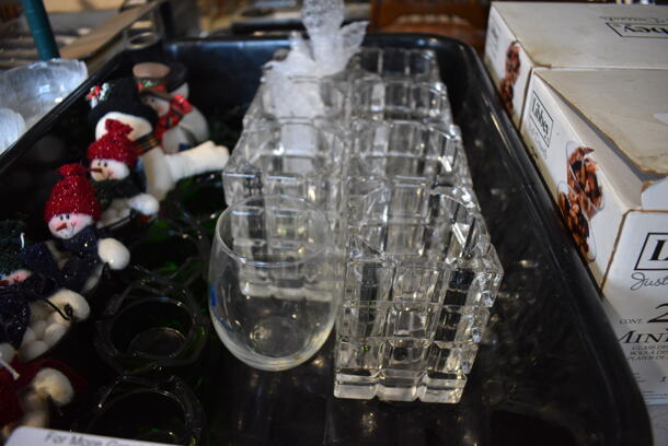 ALL ONE MONEY! Lot of Various Items Including Snowmen Decorations and Tea Light Holders in Black Bus Bin - Image 4 of 6