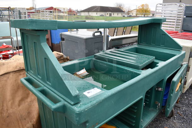 Green Poly Insulated Portable Buffett Station on Commercial Casters. 76x30x52 - Image 7 of 11