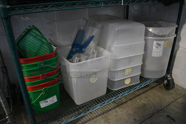 ALL ONE MONEY! Tier Lot of Various Poly Bins and Containers