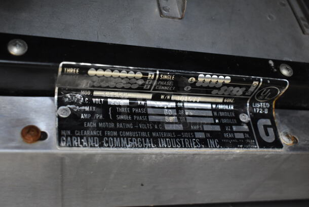 Garland 3GER39 Stainless Steel Commercial Electric Powered Flat Top Griddle w/ Oven. 208 Volts. - Image 6 of 6