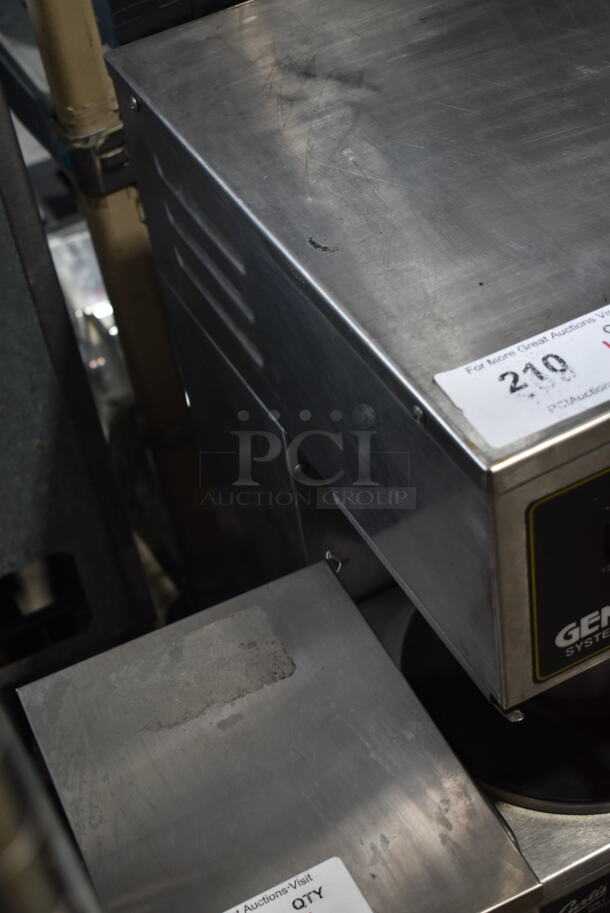 Curtis GEM-312IL-10 Stainless Steel Commercial Double Coffee Machine w/ 2 Server Satellites and 2 Metal Brew Baskets. 220 Volts.  - Image 5 of 7