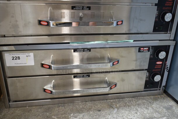 BRAND NEW SCRATCH AND DENT! Hatco HDW-1R2 Stainless Steel Freestanding Split Two Drawer Warmer. 120 Volts, 1 Phase. Tested and Working! - Image 2 of 8