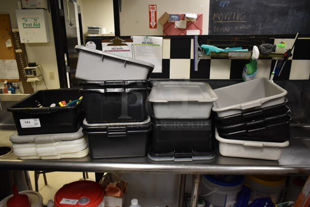 ALL ONE MONEY! Lot of Poly Bus Bins and Lids. (dish room) - Image 1 of 4