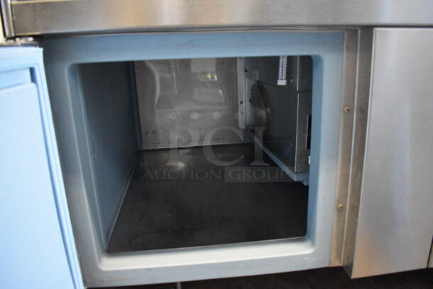 Delfield Stainless Steel Commercial Pizza Prep Table on Commercial Casters. 39x31.5x40. Tested and Powers On But Temps at 51 Degrees - Image 5 of 6