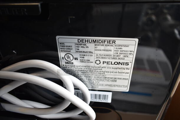 IN ORIGINAL BOX! Pelonis PAD50P1ABL ENERGY STAR 50 Pint Dehumidifier. 115 Volts, 1 Phase. - Image 7 of 7