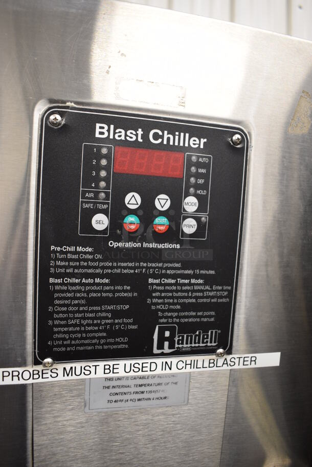 2012 Randell Model BC-18 Stainless Steel Commercial Floor Style Blast Chiller w/ 4 Probes. 115/230 Volts, 1 Phase. 40x38x72 - Image 2 of 6