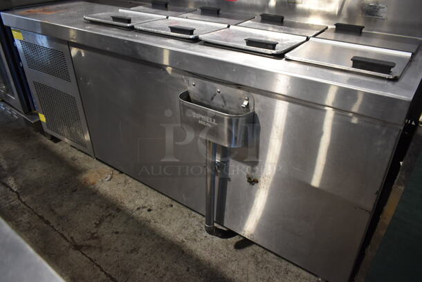 Stainless Steel Commercial Freezer w/ 4 Center Hinge Lids, 15 Rail Drop Ins and Speedwell. Tested and Working! - Image 3 of 10