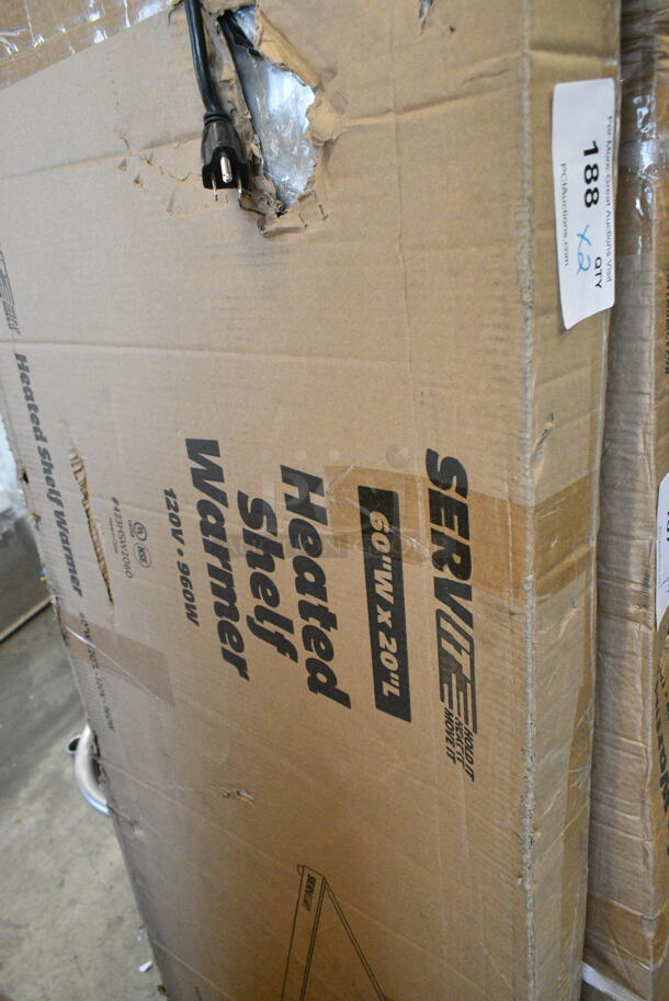 2 BRAND NEW IN BOX! ServIt 423HSW2060 60" Stainless Steel Heated Shelf Warmer. 120 Volts, 1 Phase. 2 Times Your Bid!  - Image 3 of 6