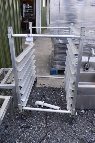 Metal Pan Transport Rack on Commercial Casters. 21x26x36