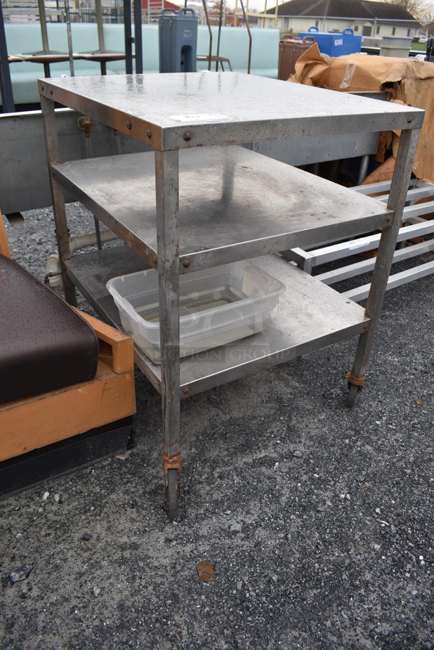 Stainless Steel Commercial 3 Tier Cart on Commercial Casters. 27x32x37 - Image 2 of 6