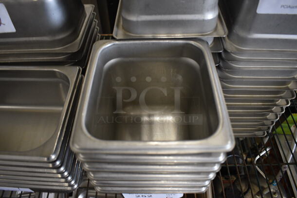 12 Stainless Steel 1/6 Size Drop In Bins. 1/6x6. 12 Times Your Bid! - Image 3 of 4