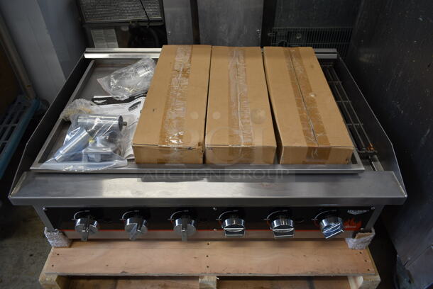 BRAND NEW SCRATCH AND DENT! Vollrath CBL90362 Stainless Steel Commercial Countertop Natural Gas Powered Charbroiler Grill.  - Image 2 of 11