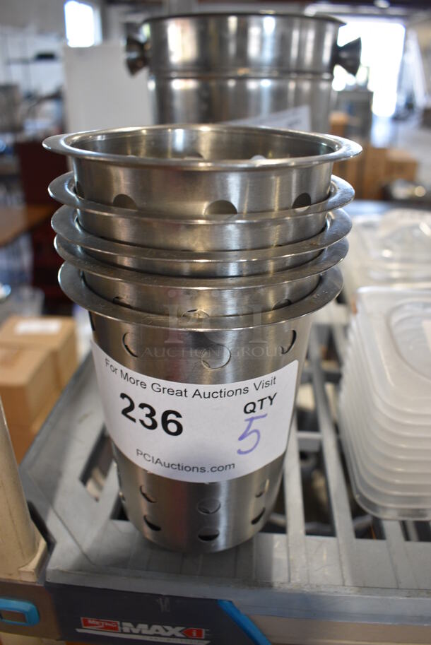 5 Stainless Steel Silverware Bins. 4.5x4.5x5.5. 5 Times Your Bid!