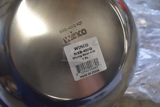 12 BRAND NEW! Winco Stainless Steel Bowls. Includes 10.5x10.5x3.5, 13.5x13..5x4, 11.5x11.5x4. 12 Times Your Bid! - Image 3 of 5