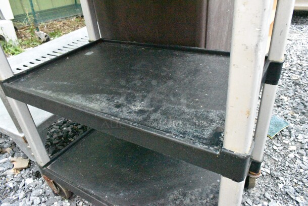 Black Poly 3 Tier Cart on Commercial Casters. - Image 4 of 5