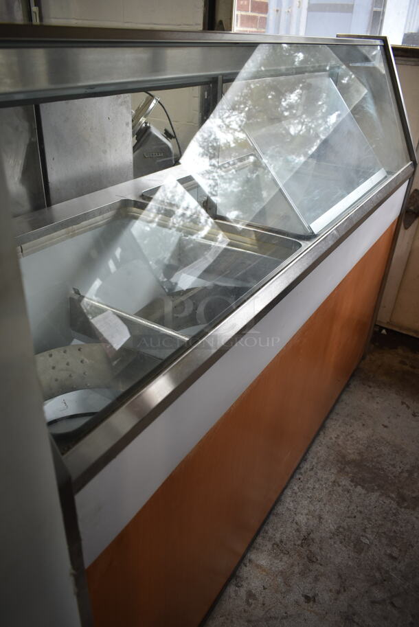 Metal Commercial Floor Style Ice Cream Dipping Cabinet w/ Metal Ice Cream Tub Collars. Tested and Does Not Power On - Image 2 of 7