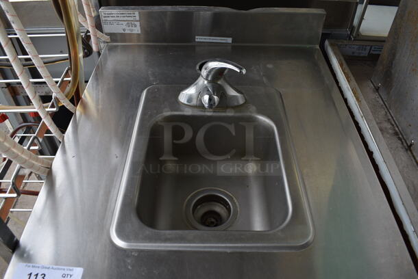 Duke Model SUB-PS-24-CM Stainless Steel Commercial Counter w/ Sink Bay, Faucet and Handle. 24x30x40 - Image 3 of 6
