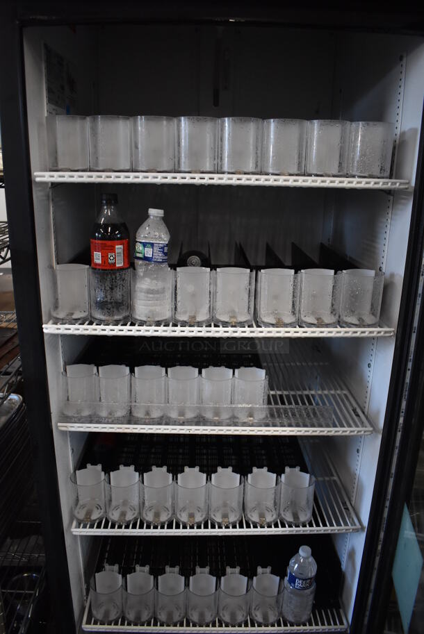 2014 True GDM-26-LD ENERGY STAR Metal Commercial Single Door Reach In Cooler Merchandiser w/ Poly Coated Racks. 115 Volts, 1 Phase. 30x30x79. Tested and Working! - Image 6 of 6