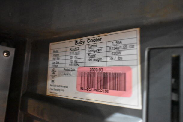 Red Bull RBI-BC2 Metal Mini Cooler Merchandiser. 115 Volts, 1 Phase. Tested and Powers On But Does Not Get Cold - Image 4 of 4
