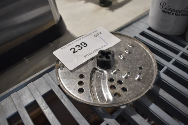 Metal Food Processor Grating Blade. 6x6x1 - Image 2 of 3
