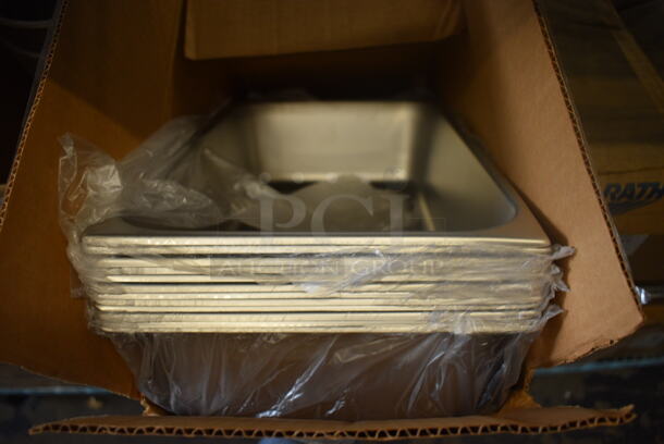 12 BRAND NEW IN BOX! Vollrath Stainless Steel Drop In Bins. 10x16.5x4. 12 Times Your Bid!
