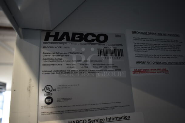 2019 Habco SE18 Metal Commercial Single Door Reach In Cooler Merchandiser w/ Poly Coated Racks. 115 Volts, 1 Phase. Tested and Working! - Image 4 of 4