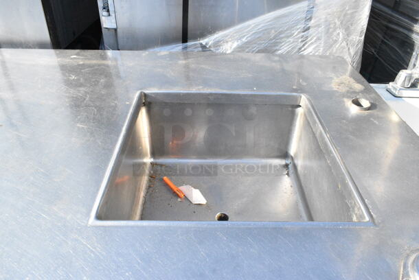 Stainless Steel Table w/ Mounted Commercial Can Opener, Bay and Under Shelf.  - Image 3 of 3