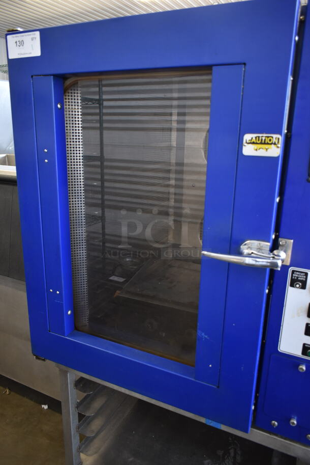 Oliver Metal Commercial Electric Powered Convection Oven w/ Pan Rack Stand on Commercial Casters. 208 Volts.  - Image 4 of 7