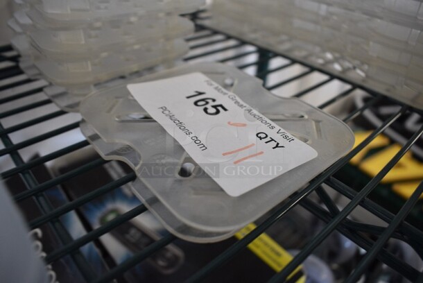 ALL ONE MONEY! Lot of 11 Clear Poly 1/6 Size Drop In Bin Strainers.  - Image 3 of 3