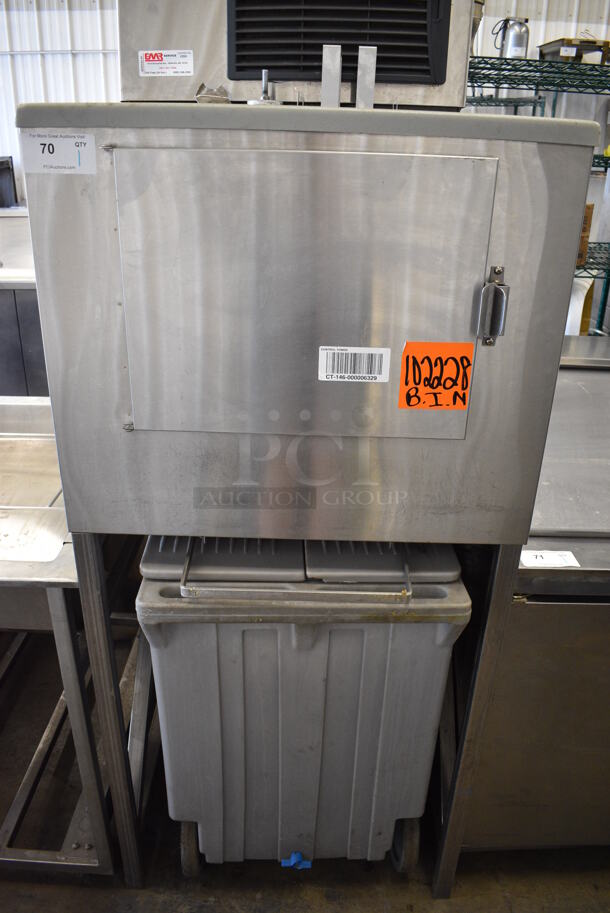 Scotsman F1222A-32A Stainless Steel Commercial Ice Head on Kloppenberg ICS-1 Commercial Ice Bin and Poly Ice Cart. 208/230 Volts, 1 Phase. 31x40x91 - Image 5 of 9