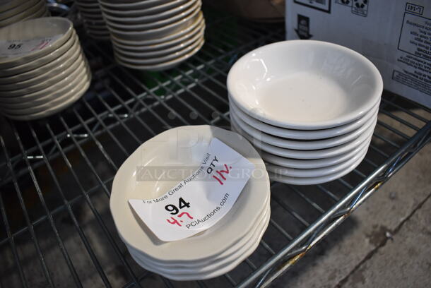 ALL ONE MONEY! Lot of 11 Various White Ceramic Bowls. 5x5x1.5 - Image 3 of 3