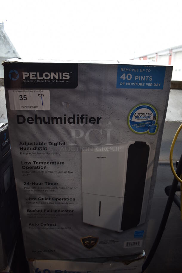 IN ORIGINAL BOX! Pelonis PAD40C1AWT ENERGY STAR 40 Pint Dehumidifier. 120 Volts, 1 Phase. 15x10.5x19 - Image 3 of 5