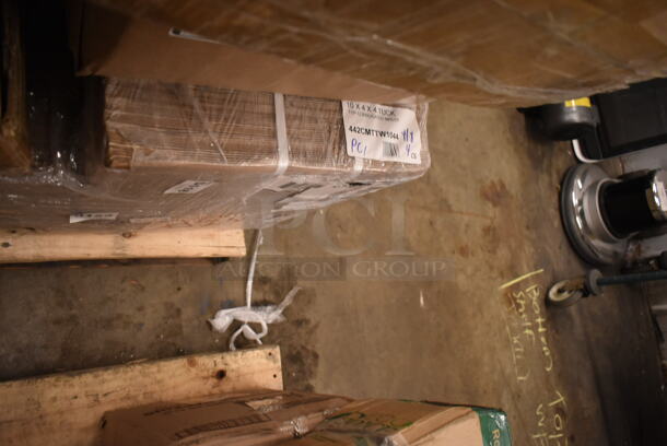 PALLET LOT of 23 BRAND NEW Boxes Including 150ASIANPINT Emperor's Select Chinese Pint Size Insulated Foil Bag - 1000/Case, 304FND109W Acopa Foundations 9" White Narrow Rim Melamine Plate - 12/Case, 3756620BP GET 6620-BP 20 oz. Blue Pepsi® SAN Plastic Pebbled Tumbler - 72/Case, Choice Pastry Bags, 471SPC100 Choice 20 13/16" Aluminum Pot / Pan Cover, 470M37015 Barfly M37015 12 3/8" Stainless Steel Bar Spoon with Fork End, 2 475TCRND44RD Lavex 44 Gallon Red Round Commercial Trash Can, 2 Box 127PL2 Choice PET Plastic Lid for 1.5 to 2.5 oz. Souffle Cup / Portion Cup - 2500/Case, 130PSVDISP4 Preserve 36007 Multi-Utensil Cutlery Dispenser, 17821313 Plate, 442CMTTW1044 Lavex 10" x 4" x 4" White Tuck Top Corrugated Mailer - 50/Bundle, 127RDTFLBULK Choice Microwavable Translucent Recessed Fit Deli Lid - 500/Case, 2 127RD16BULK Choice 16 oz. Microwavable Translucent Round Deli Container - 500/Case. 23 Times Your Bid! - Image 10 of 12