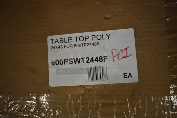 BRAND NEW SCRATCH AND DENT! Regency 600PSWT2448F 24" x 48" Poly Table Top for 24" x 48" Poly Top Table without Backsplash - Image 3 of 3
