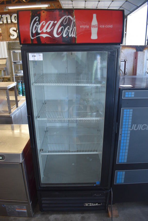 2011 True Model GDM-26EM ENERGY STAR Metal Commercial Single Door Reach In Cooler Merchandiser w/ Poly Coated Racks. 115 Volts, 1 Phase. 30x31x79. Tested and Working!