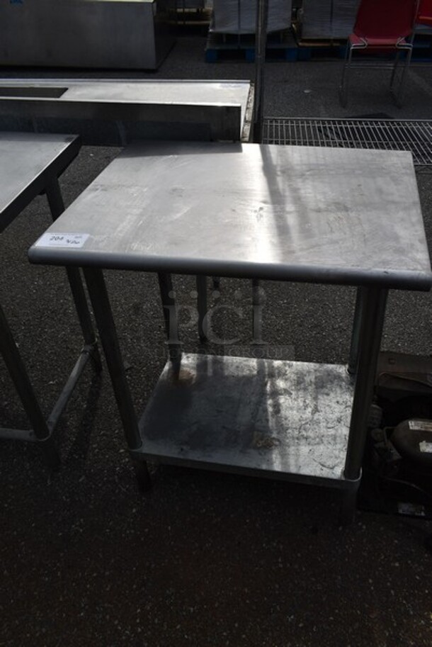 Stainless Steel Table w/ Metal Under Shelf.