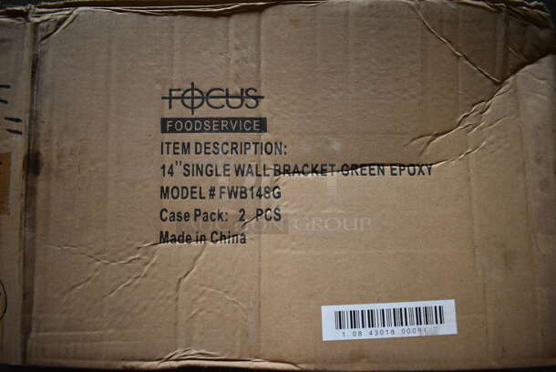 ALL ONE MONEY! Lot of 6 BRAND NEW IN BOX! Focus Green Single Wall Bracket. 15.5x3x7.5 - Image 3 of 3