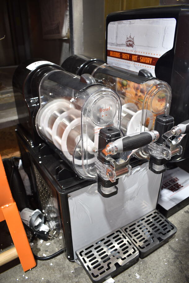BRAND NEW SCRATCH AND DENT! Vevor XRJ3LX2 Stainless Steel Commercial Countertop Slushy Machine. 110-130 Volts, 1 Phase. Tested and Working! - Image 3 of 7