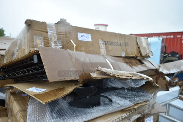 BRAND NEW SCRATCH AND DENT! Regency 460EB2448 24" x 48" NSF Black Epoxy Wire Shelf. May Be Missing Pieces.  - Image 2 of 3