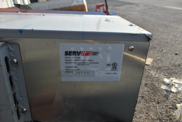 BRAND NEW SCRATCH AND DENT! 2023 ServIt 423TCW26 Stainless Steel Commercial 26 Gallon First-In First-Out Chip Warmer / Merchandiser. 120 Volts, 1 Phase.  - Image 7 of 7