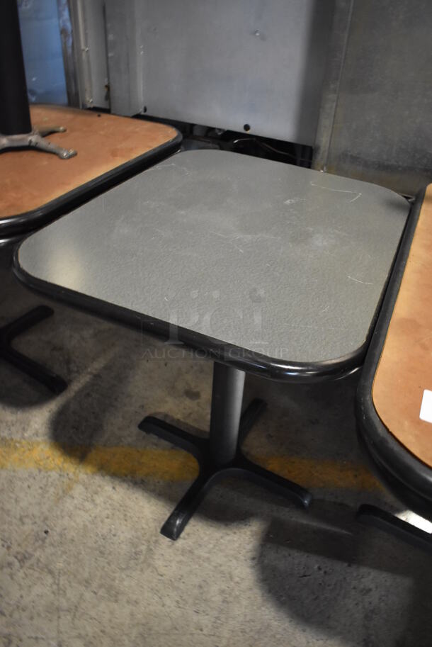 2 Gray Table on Black Metal Table Base. 24x30x30. 2 Times Your Bid! - Image 3 of 5