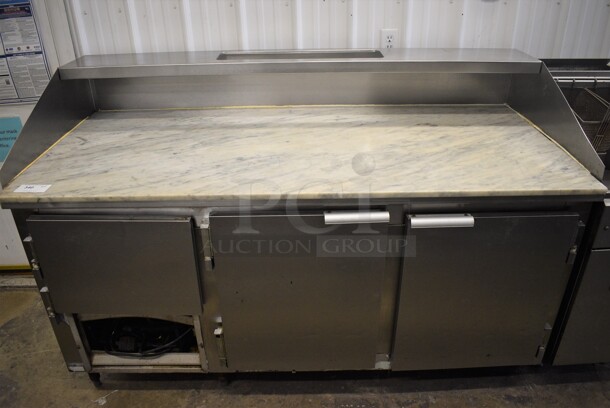 Leader Stainless Steel Commercial Dough Retarder w/ Granite Countertop. 115 Volts, 1 Phase. 72x33x47. Tested and Working!