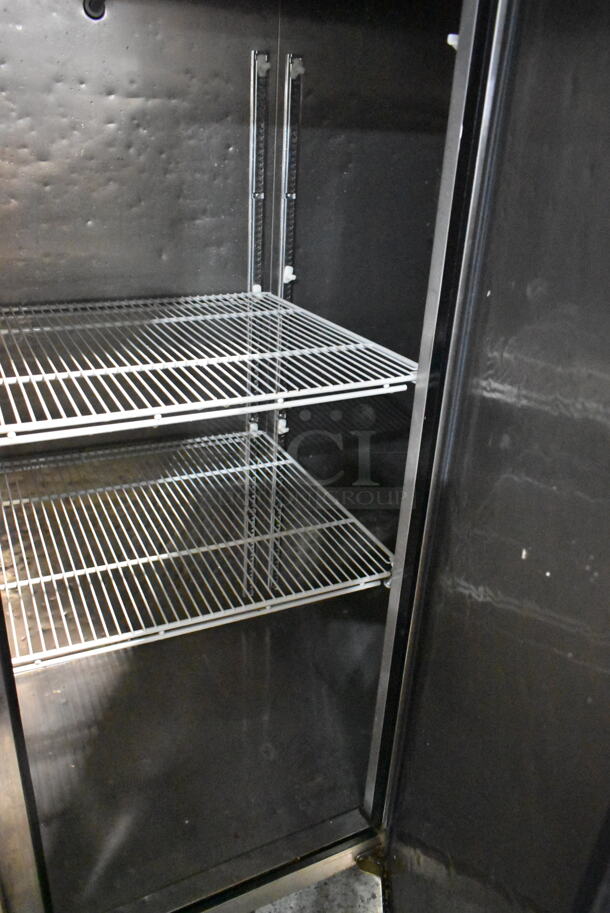 Turbo Air M3F72-3 Stainless Steel Commercial 3 Door Reach In Freezer w/ Poly Coated Racks on Commercial Casters. 115/208-230 Volts, 1 Phase.  - Image 6 of 8