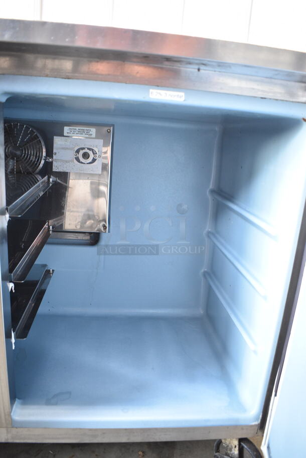Delfield UC4048-STAR Stainless Steel Commercial 2 Door Undercounter Cooler on Commercial Casters. 115 Volts, 1 Phase. Tested and Powers On But Does Not Get Cold - Image 3 of 5