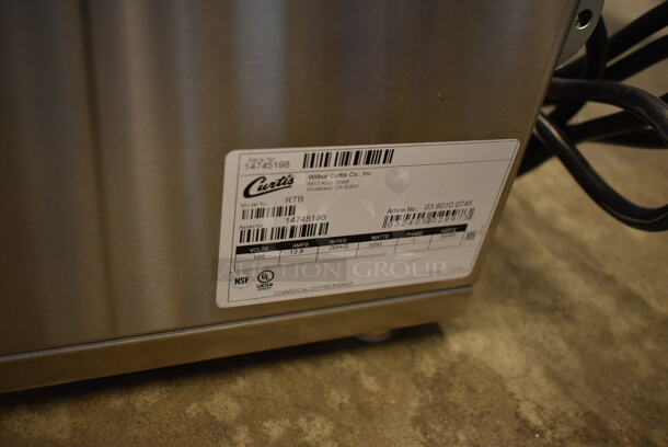 BRAND NEW SCRATCH AND DENT! Curtis RTB Stainless Steel Commercial Countertop Iced Tea Machine w/ Poly Brew Basket. Stock Picture Used as Gallery: Does Not Come w/ Beverage Holders. 120 Volts, 1 Phase. Tested and Working! - Image 7 of 7