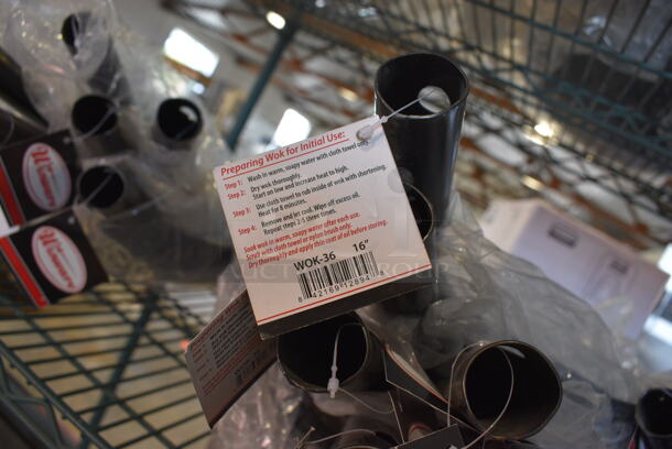 12 BRAND NEW! Winware WOK-16 Metal Skillets. 22x16x5. 12 Times Your Bid! - Image 4 of 4